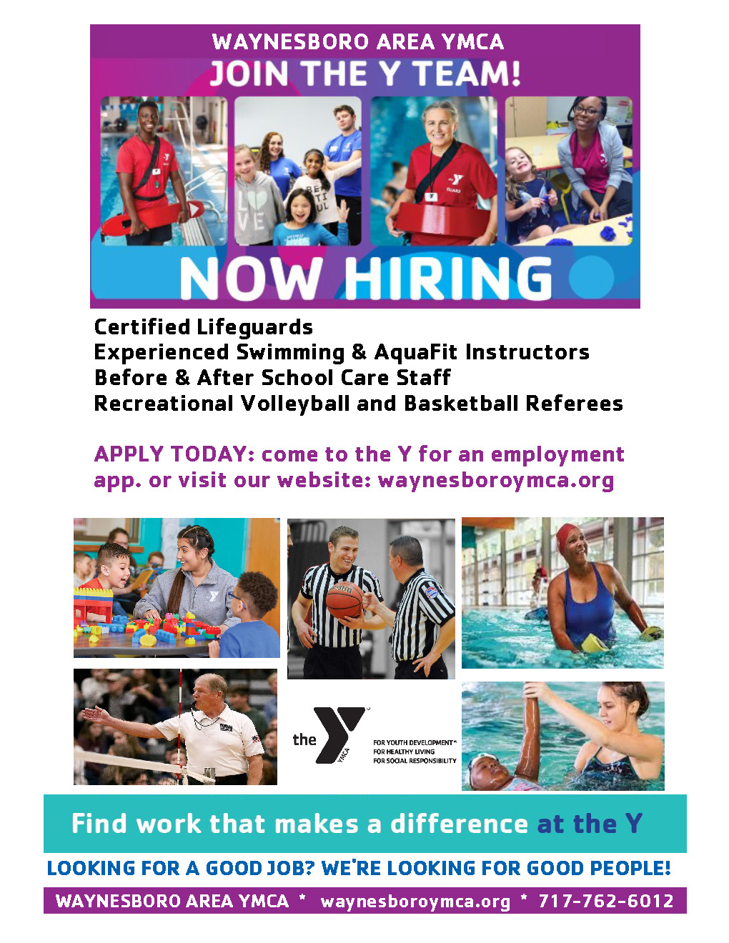 Employment Opportunities Waynesboro YMCA