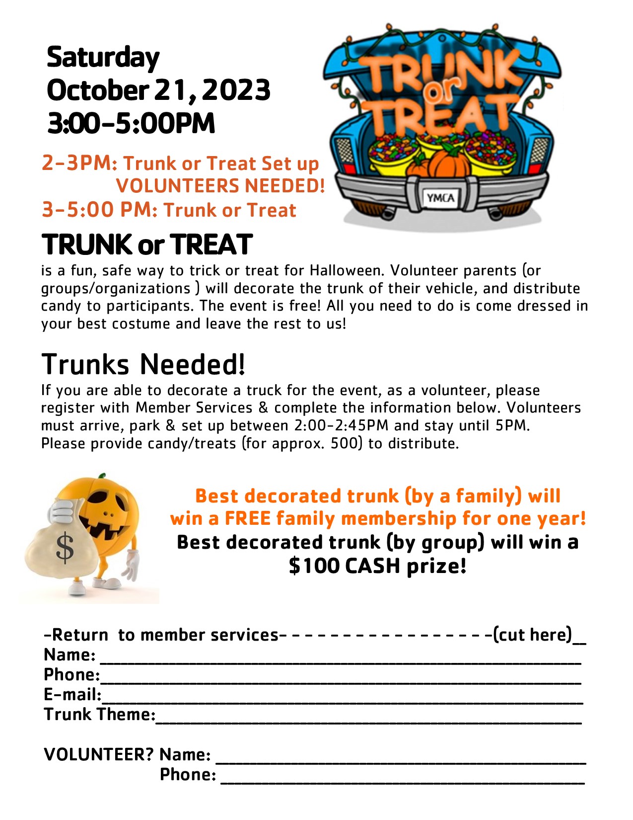Trunk or Treat 2023 Waynesboro YMCA