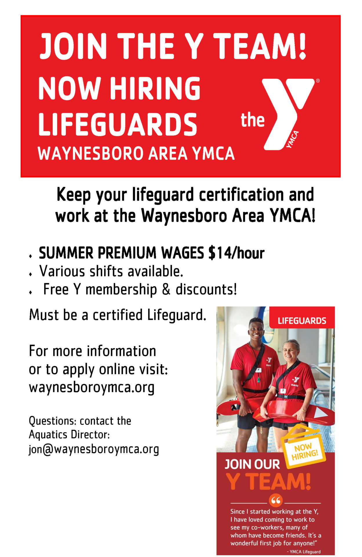CPR, First Aid, and Lifeguard Training Waynesboro YMCA