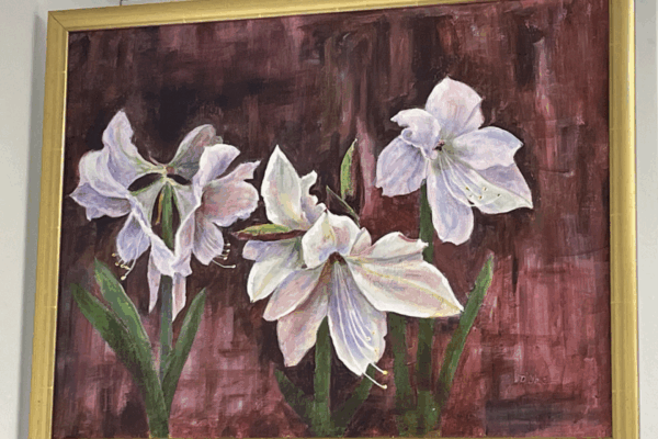 10 Acrylic Amaryllis Painting